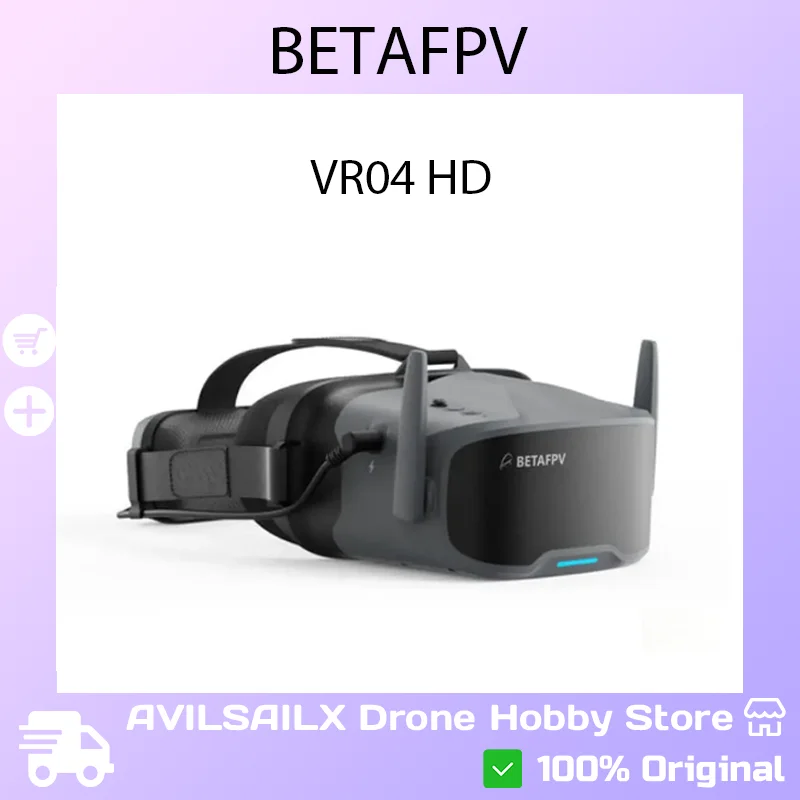 BETAFPV VR04 HD FPV Goggles, Built-in Video Recording, Compatible with P1 Digital Air Unit for FPV Racing Drone
BETAFPV VR04 HD FPV Goggles, Built-in Video Recording, Compatible with P1 Digital Air Unit for FPV Racing Drone