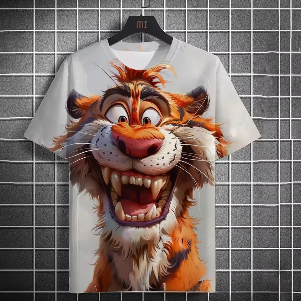 men's clothing graphic t shirts 3D digital printing fun tiger pattern round neck short sleeved new tops funny t shirts for men
men's clothing graphic t shirts 3D digital printing fun tiger pattern round neck short sleeved new tops funny t shirts for men