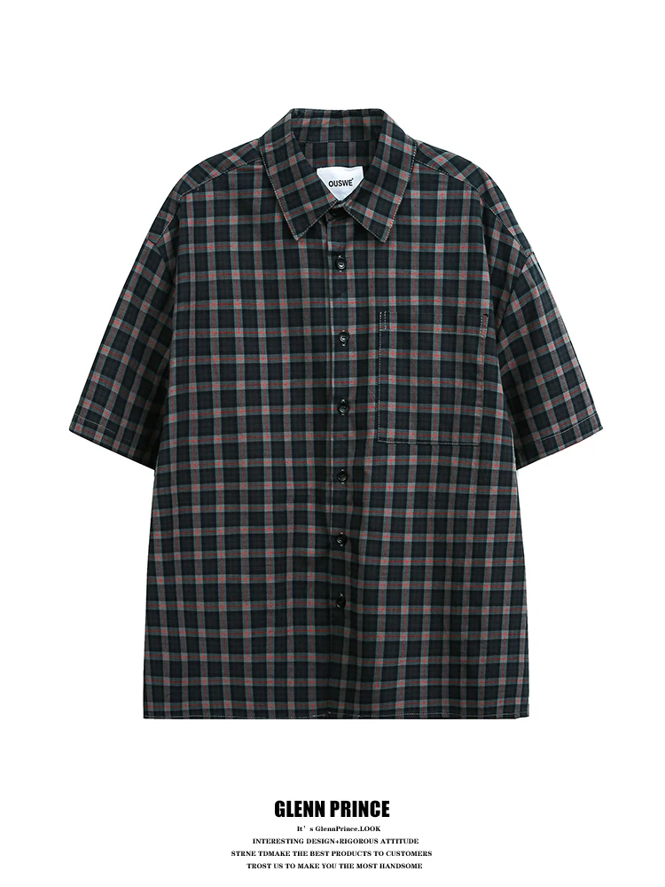 GPstudio American Trendy Brand Contrast Color Plaid Short Sleeve Casual Cotton Shirt Men Summer Lazy Style Couple's Shirt
GPstudio American Trendy Brand Contrast Color Plaid Short Sleeve Casual Cotton Shirt Men Summer Lazy Style Couple's Shirt