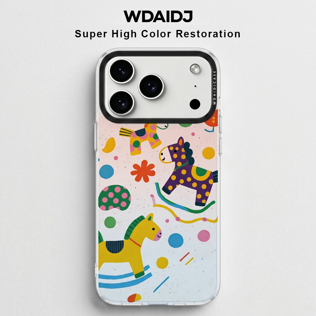 Cute Colorful Rocking Horse Print Clear Phone Case Anti Yellowing Shockproof Slim TPU Cover For iPhone 13 14 15 16 17 Series
Cute Colorful Rocking Horse Print Clear Phone Case Anti Yellowing Shockproof Slim TPU Cover For iPhone 13 14 15 16 17 Series