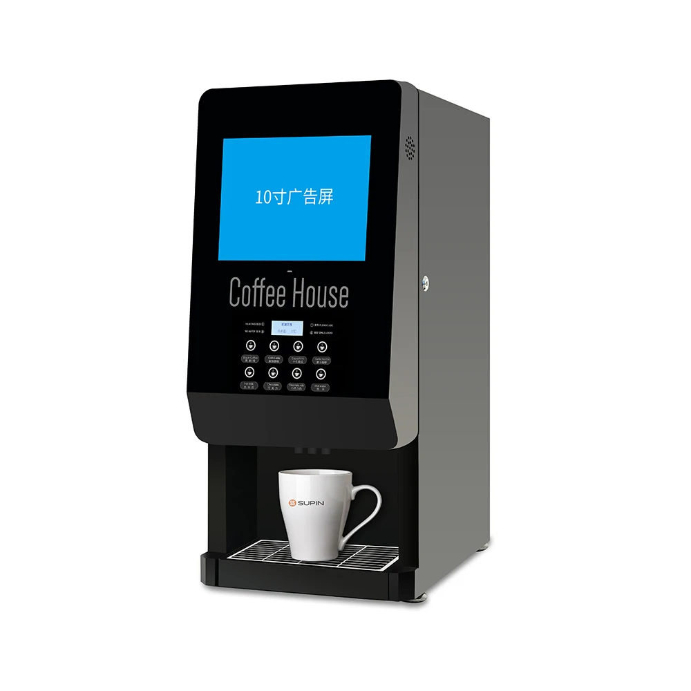 SUPIN 308F-L Factory Custom Automatic Household Commercial Coffee Dispenser Mixing Instant Coffee Vending Machine With Ad Video
SUPIN 308F-L Factory Custom Automatic Household Commercial Coffee Dispenser Mixing Instant Coffee Vending Machine With Ad Video