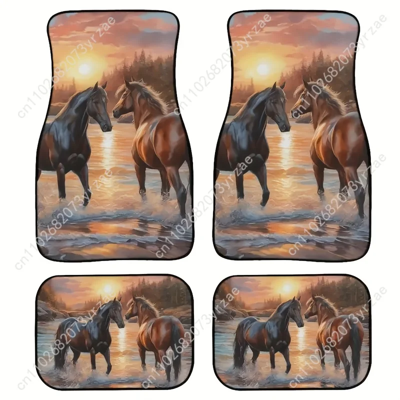 Sunset Horse 4pcs Universal Car Floor Mats All-Season Fashionable Auto Interio Absorbent Non-Slip Washable Car Floor Mats
Sunset Horse 4pcs Universal Car Floor Mats All-Season Fashionable Auto Interio Absorbent Non-Slip Washable Car Floor Mats