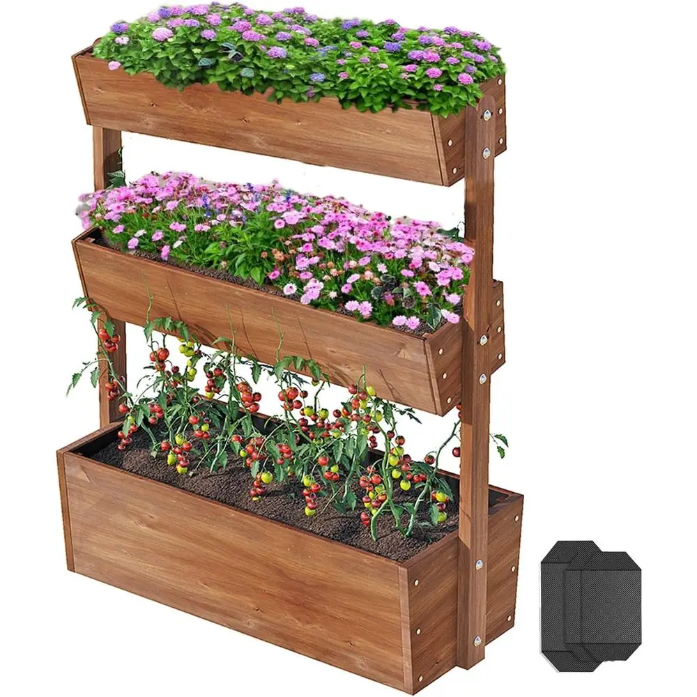 Трехуровневая деревянная регулируемая подставка для растений для трав, овощей и садоводства на балконе, 33x17x46, коричневая
Трехуровневая деревянная регулируемая подставка для растений для трав, овощей и садоводства на балконе, 33x17x46, коричневая