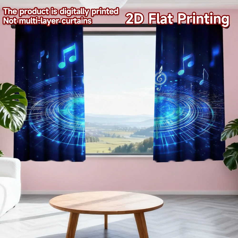 2D flat printing 2pcs Curtain Musical Notes in Space Digital Printed Polyester Drapes Festive Holiday for Yard & Garden Perfect
2D flat printing 2pcs Curtain Musical Notes in Space Digital Printed Polyester Drapes Festive Holiday for Yard & Garden Perfect