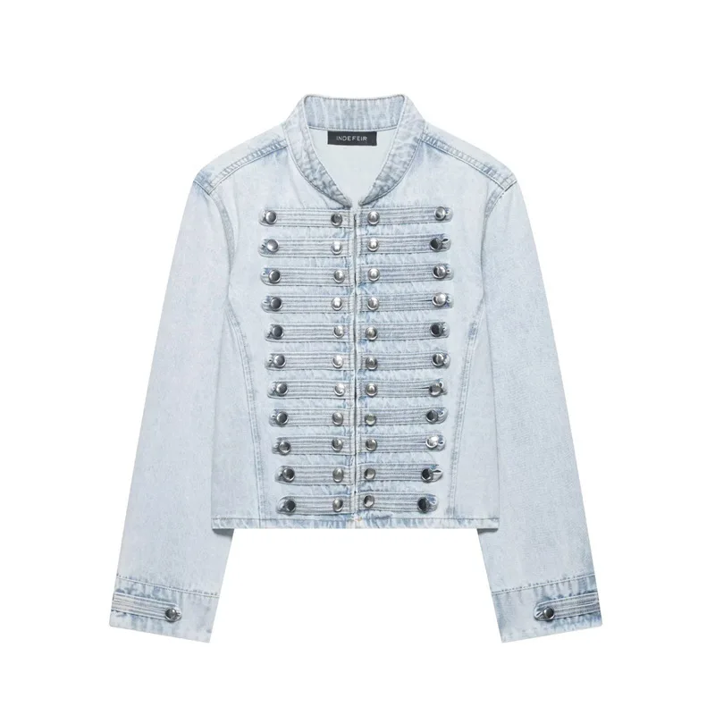 YYAHAHAS 2026 Summer Slim Fit Denim Jacket Women Round Neck Button Front Cropped Jean Coat Casual Outerwear
YYAHAHAS 2026 Summer Slim Fit Denim Jacket Women Round Neck Button Front Cropped Jean Coat Casual Outerwear