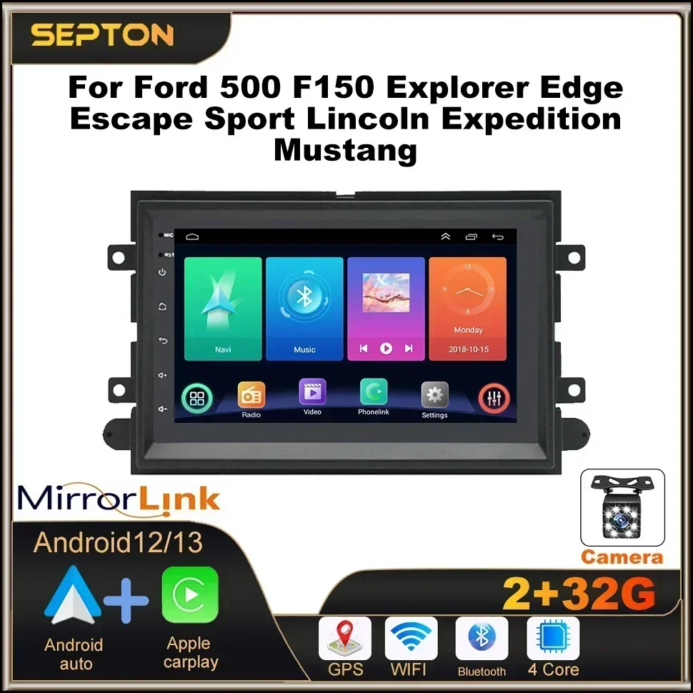 Автомобильный радиоплеер SEPTON Android 12, для Ford 500 F150 Explorer Edge Escape Sport Lincoln Expedition Mustang GPS Navi BT CarPlay
Автомобильный радиоплеер SEPTON Android 12, для Ford 500 F150 Explorer Edge Escape Sport Lincoln Expedition Mustang GPS Navi BT CarPlay