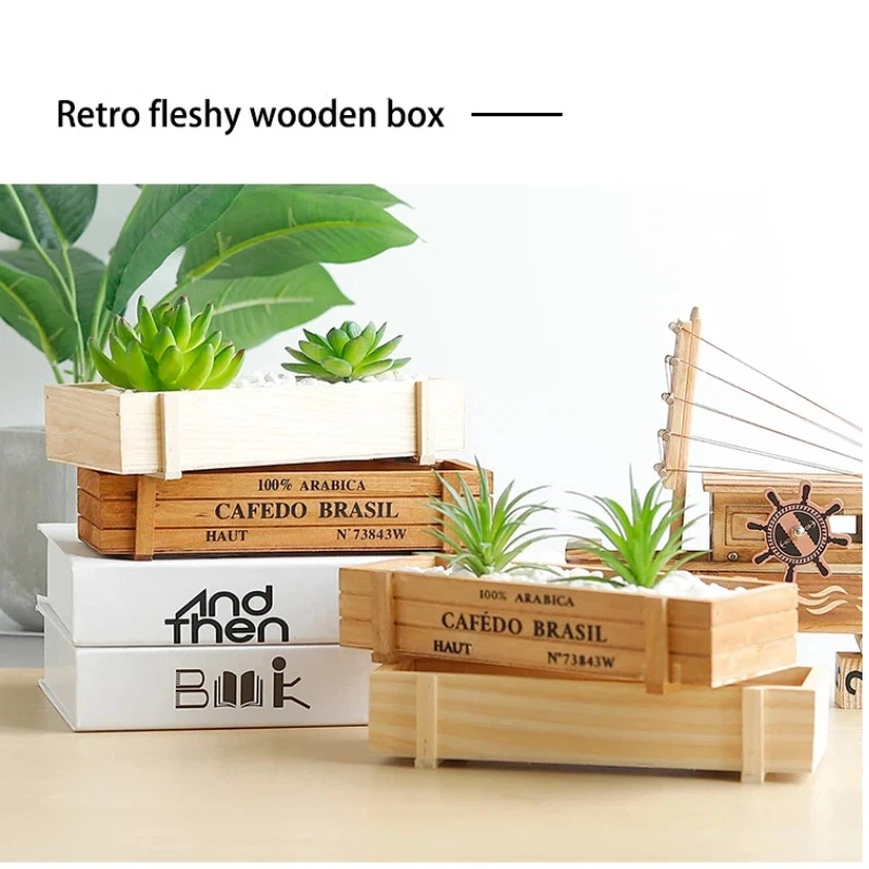 Vintage Rectangle Wooden Flower Pot Succulent Planter Box Home Garden Decor Trough Decorative Plant Pot
Vintage Rectangle Wooden Flower Pot Succulent Planter Box Home Garden Decor Trough Decorative Plant Pot