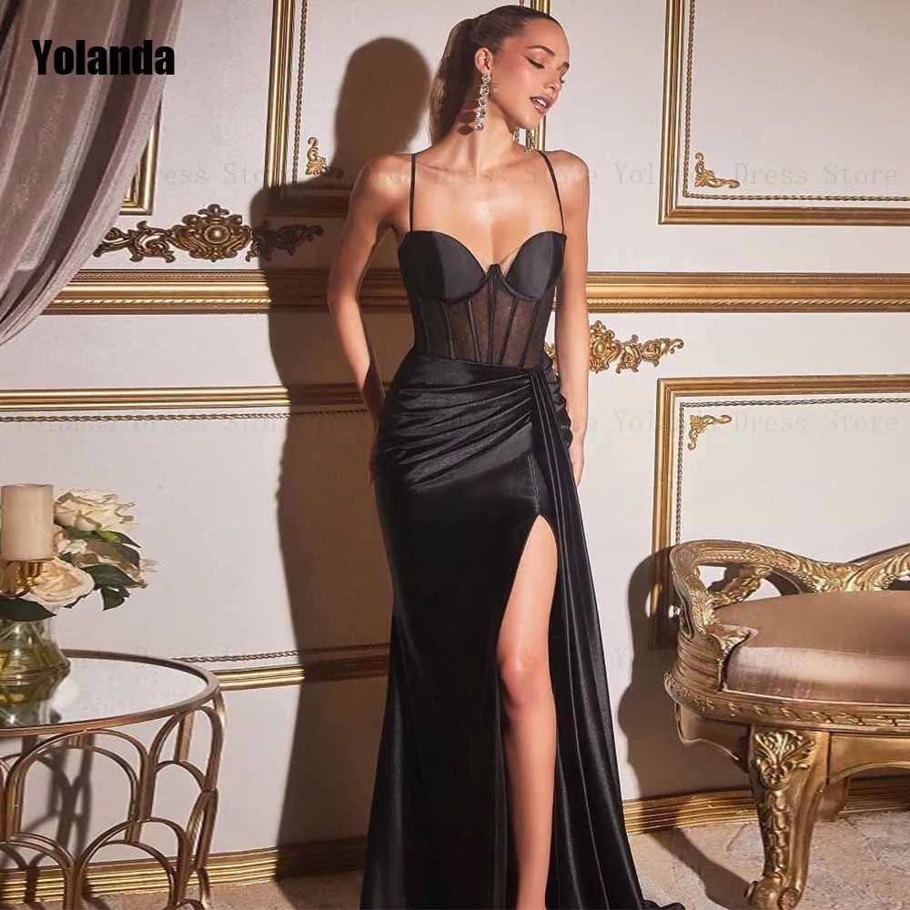 Exquisite Mermaid Evening Dresses Spaghetti Strap Ruffle Sleeveless Front Split Open Back Prom Gowns Floor Length فساتين السهرة
Exquisite Mermaid Evening Dresses Spaghetti Strap Ruffle Sleeveless Front Split Open Back Prom Gowns Floor Length فساتين السهرة
