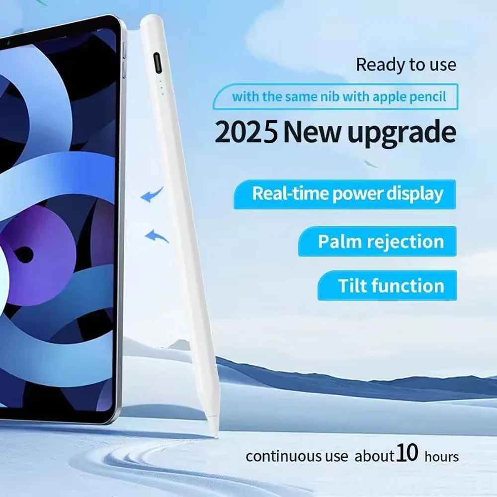 Stylus Pen for iPad Pencil 10th Generation, Fast Charge Apple Pencil with Palm Rejection& Tilt Sensitivity, For 2018-2025 iPad
Stylus Pen for iPad Pencil 10th Generation, Fast Charge Apple Pencil with Palm Rejection& Tilt Sensitivity, For 2018-2025 iPad