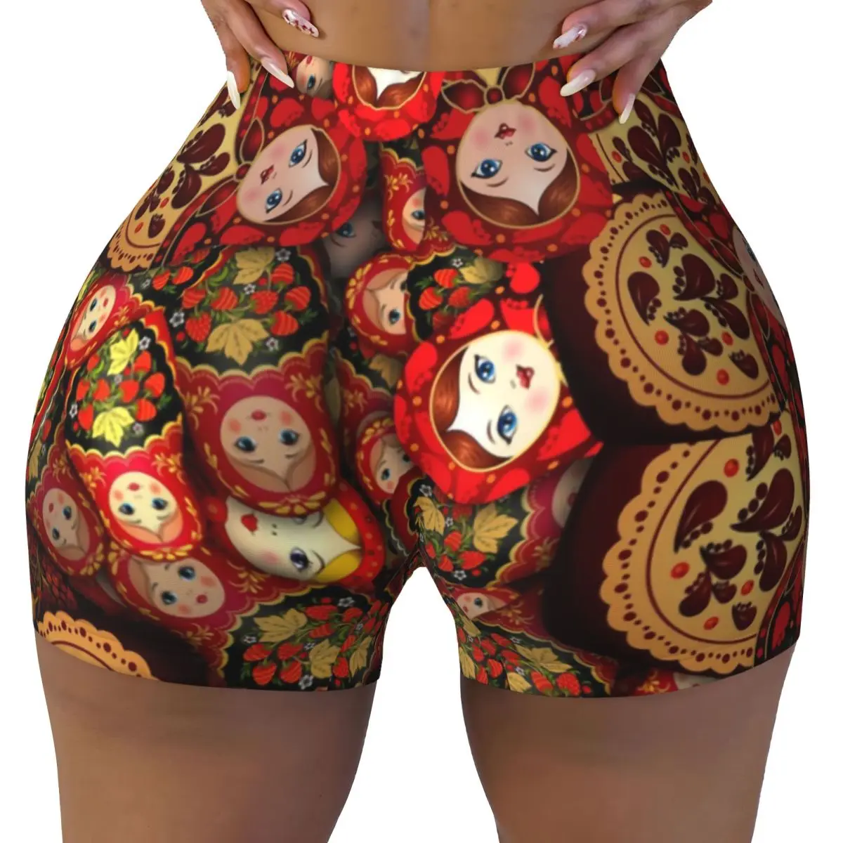 Custom Russia Matryoshka Doll Gym Volleyball Biker Shorts Women's Russian Folk Art Babushka Pattern Workout Yoga Shorts
Custom Russia Matryoshka Doll Gym Volleyball Biker Shorts Women's Russian Folk Art Babushka Pattern Workout Yoga Shorts