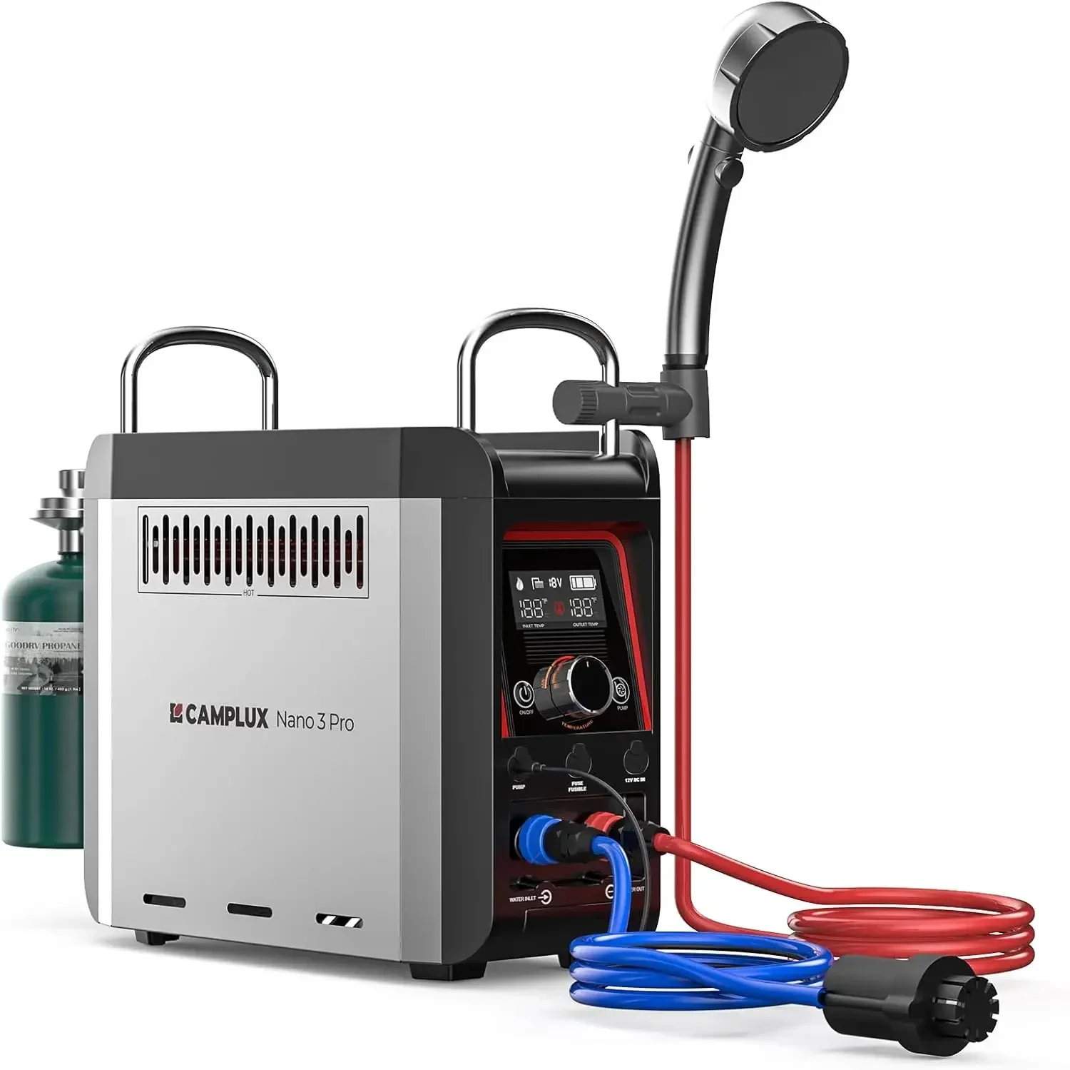 Battery Powered Portable Water Heater, 1 lb On-Demand Propane Camp Shower Nano 3 Pro, On Ground Camp Water
Battery Powered Portable Water Heater, 1 lb On-Demand Propane Camp Shower Nano 3 Pro, On Ground Camp Water