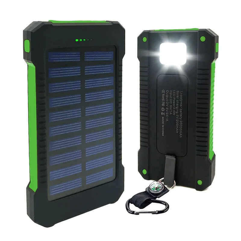 20000mAh Solar Power Bank 2 USB Portable Charger Fast Charging Powerbank for iPhone Samsung Huawei Xiaomi External Spare Battery
20000mAh Solar Power Bank 2 USB Portable Charger Fast Charging Powerbank for iPhone Samsung Huawei Xiaomi External Spare Battery