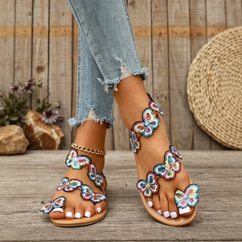 Summer New Elegant Flower Decor Toe Thong Women's Sandals Fashion Solid Color Lightweight Comfort Women Shoes Сандалии Женские
Summer New Elegant Flower Decor Toe Thong Women's Sandals Fashion Solid Color Lightweight Comfort Women Shoes Сандалии Женские