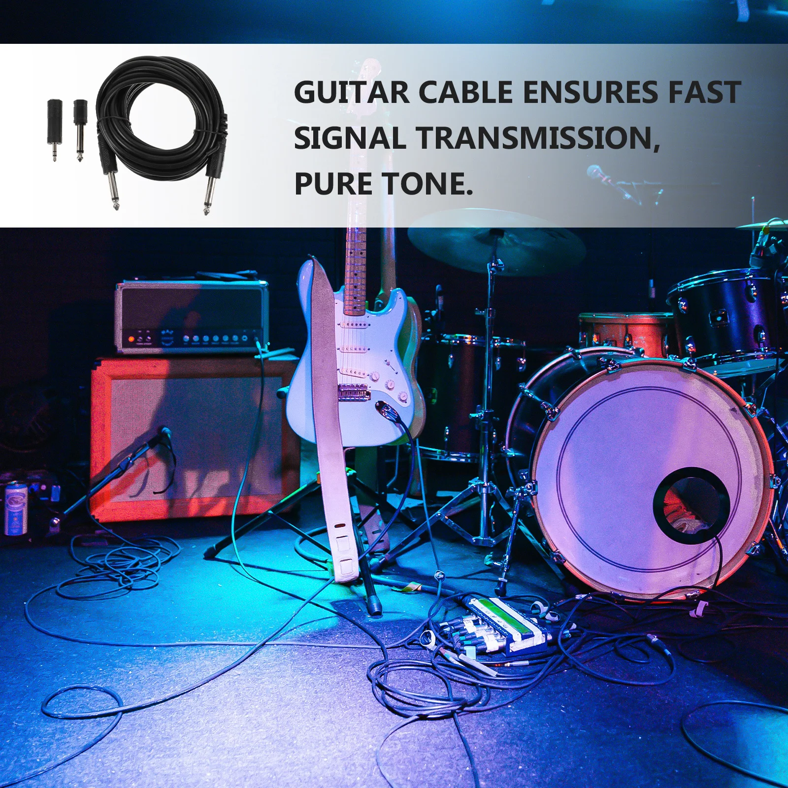 1Set Guitar Instrument Cable High Stability Flexible Anti Interference for Electric Guitar Bass Musical Instrument Line
1Set Guitar Instrument Cable High Stability Flexible Anti Interference for Electric Guitar Bass Musical Instrument Line
