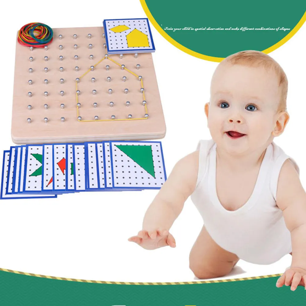 Geometric Nail Panel Montessori Wooden Educational Tool for Early Brain Development Hand Eye Coordination Cognitive Learning Aid
Geometric Nail Panel Montessori Wooden Educational Tool for Early Brain Development Hand Eye Coordination Cognitive Learning Aid