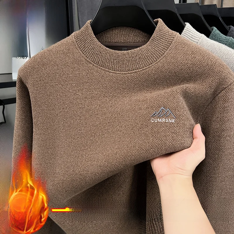 Thiened Fce Lapin Collar f-High Ne Men's Knitted Sweater Casual Loose Sle Warm Embroidered Knitwear for Men
Thiened Fce Lapin Collar f-High Ne Men's Knitted Sweater Casual Loose Sle Warm Embroidered Knitwear for Men