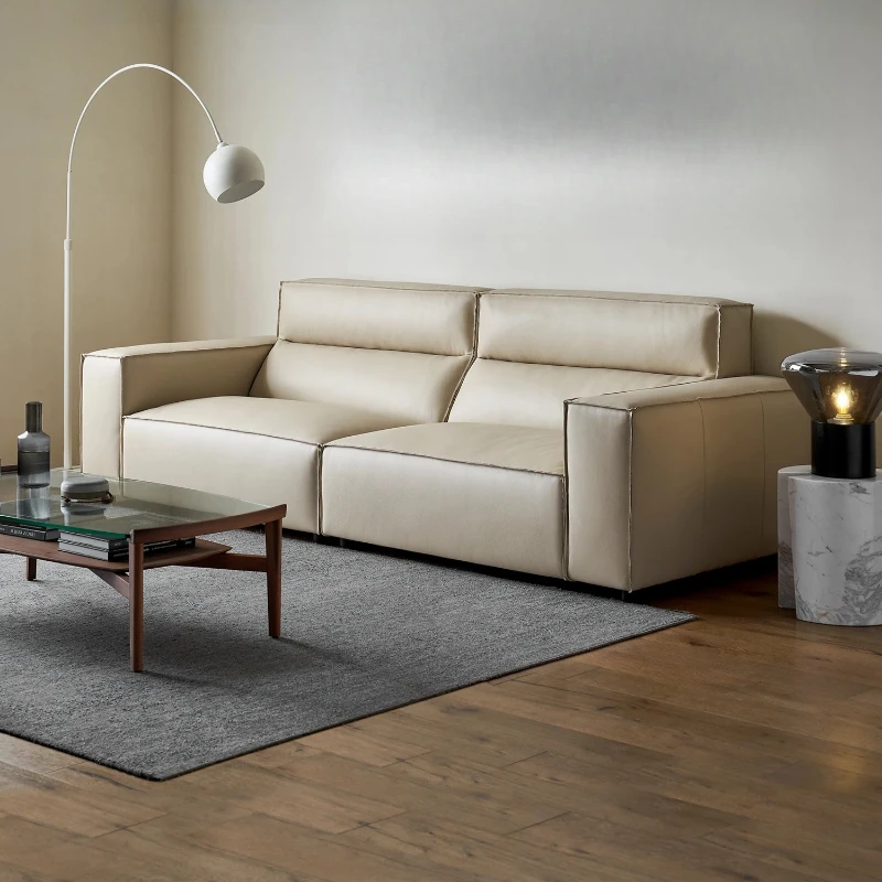 Cloud wrapping full leather sofa | Italian minimalist first layer cowhide | high backrest three people
Cloud wrapping full leather sofa | Italian minimalist first layer cowhide | high backrest three people