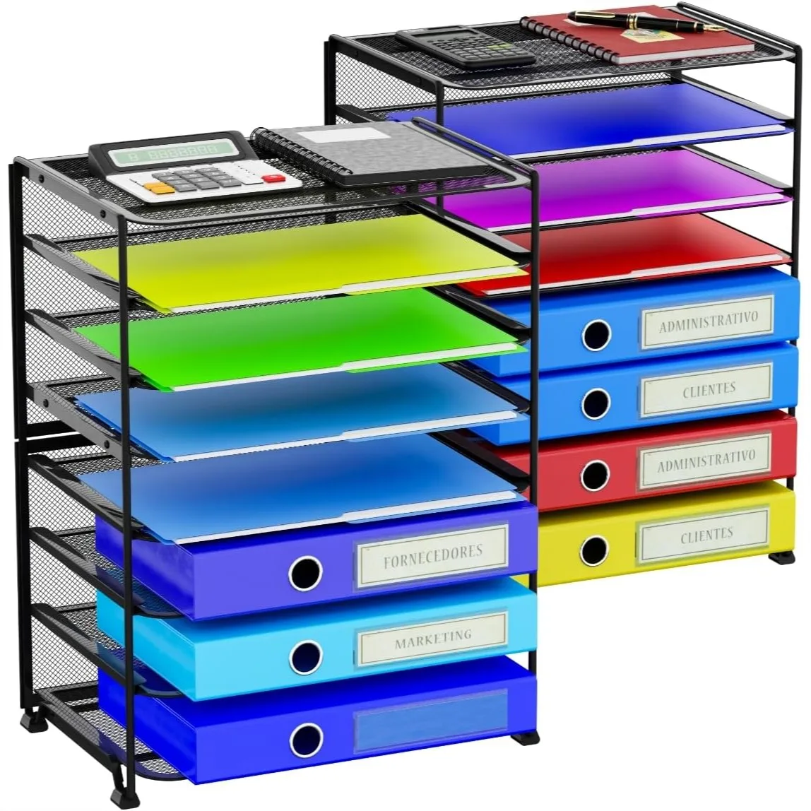 8 Tier Letter Tray Paper Organizer, Mesh Desk File Organizer for Office School Desktop, Black
8 Tier Letter Tray Paper Organizer, Mesh Desk File Organizer for Office School Desktop, Black