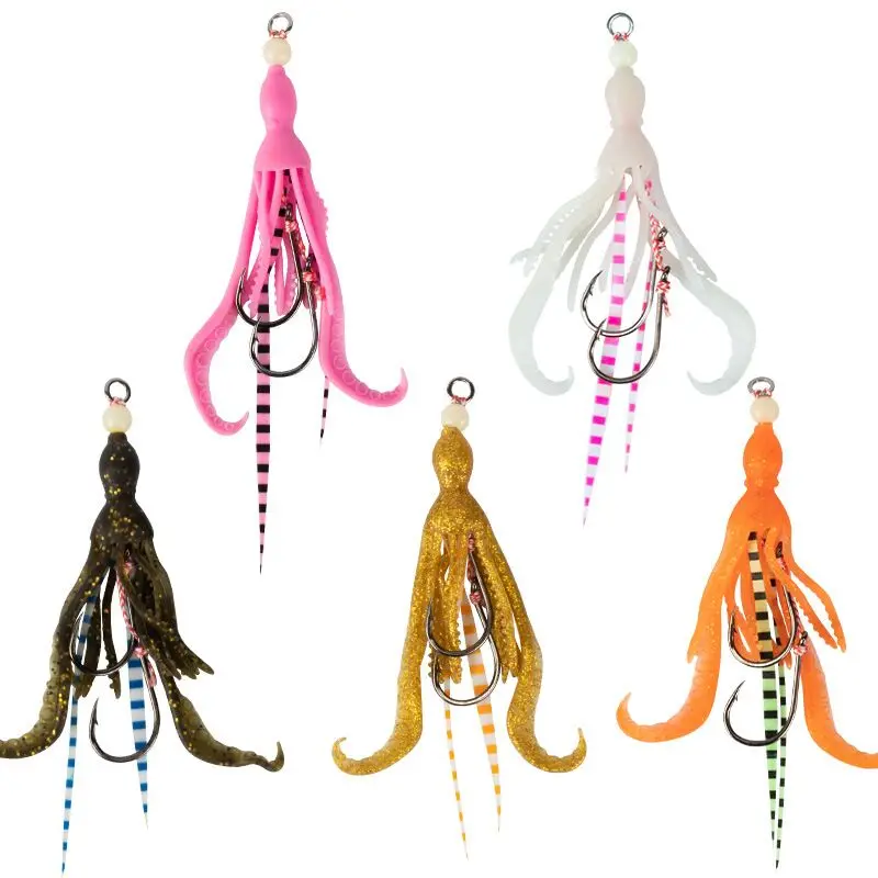 1PC13#7g Soft Silicone Squid Skirt Lure Slow Jigging Assist Hook Luminous Trolling Bait Saltwater Sea Fishing Accessories
1PC13#7g Soft Silicone Squid Skirt Lure Slow Jigging Assist Hook Luminous Trolling Bait Saltwater Sea Fishing Accessories