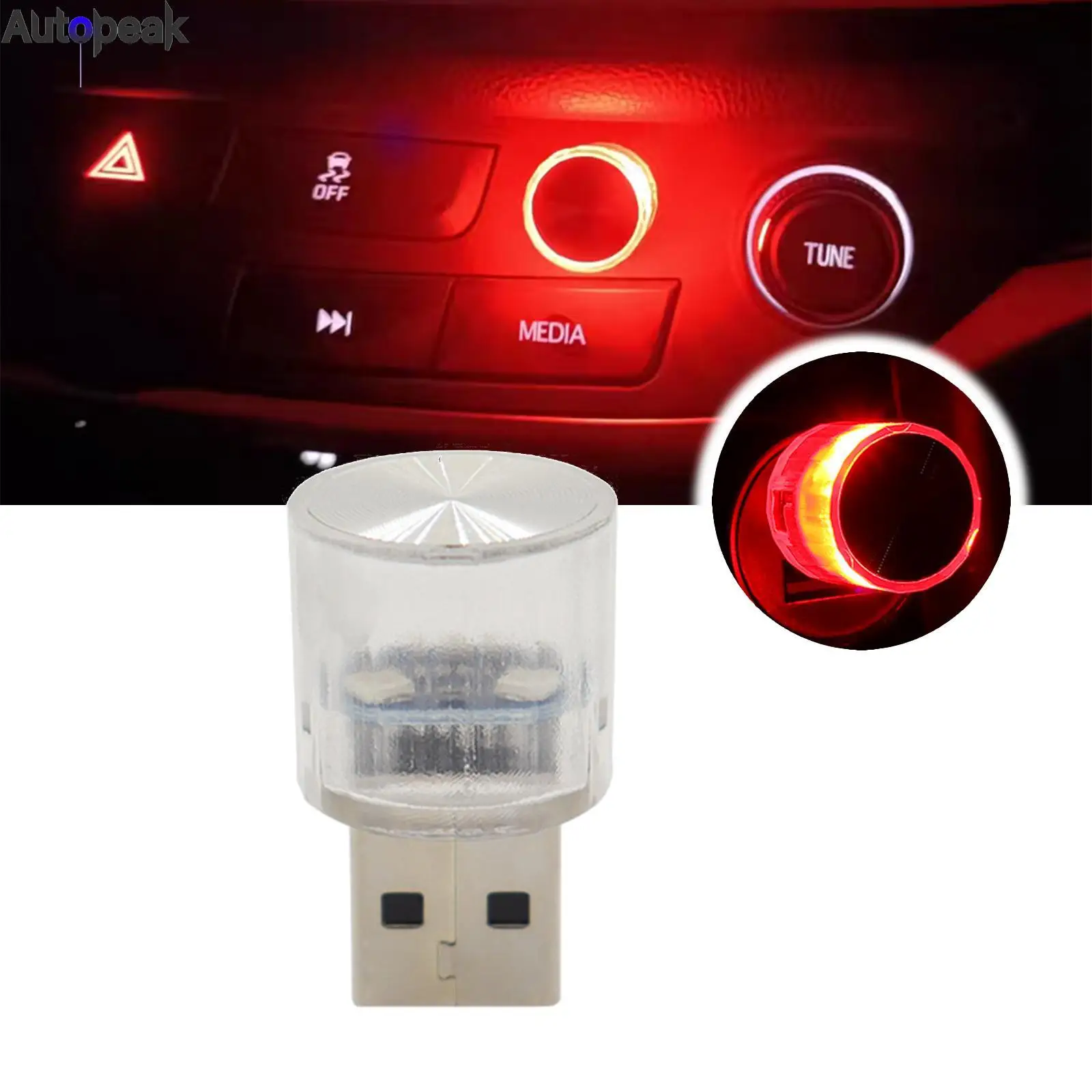 Mini USB 5V Car LED Ambient Lamp Interior Neon Night Light Home Car Auto Crystal Red Atmosphere Light Universal Decorative Bulb
Mini USB 5V Car LED Ambient Lamp Interior Neon Night Light Home Car Auto Crystal Red Atmosphere Light Universal Decorative Bulb