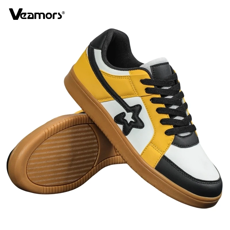 Comfortable Women's Board Shoes Fashion Lace-up Sneakers Men's PU Leather Causal Sports Shoes for Jogging Walking
Comfortable Women's Board Shoes Fashion Lace-up Sneakers Men's PU Leather Causal Sports Shoes for Jogging Walking