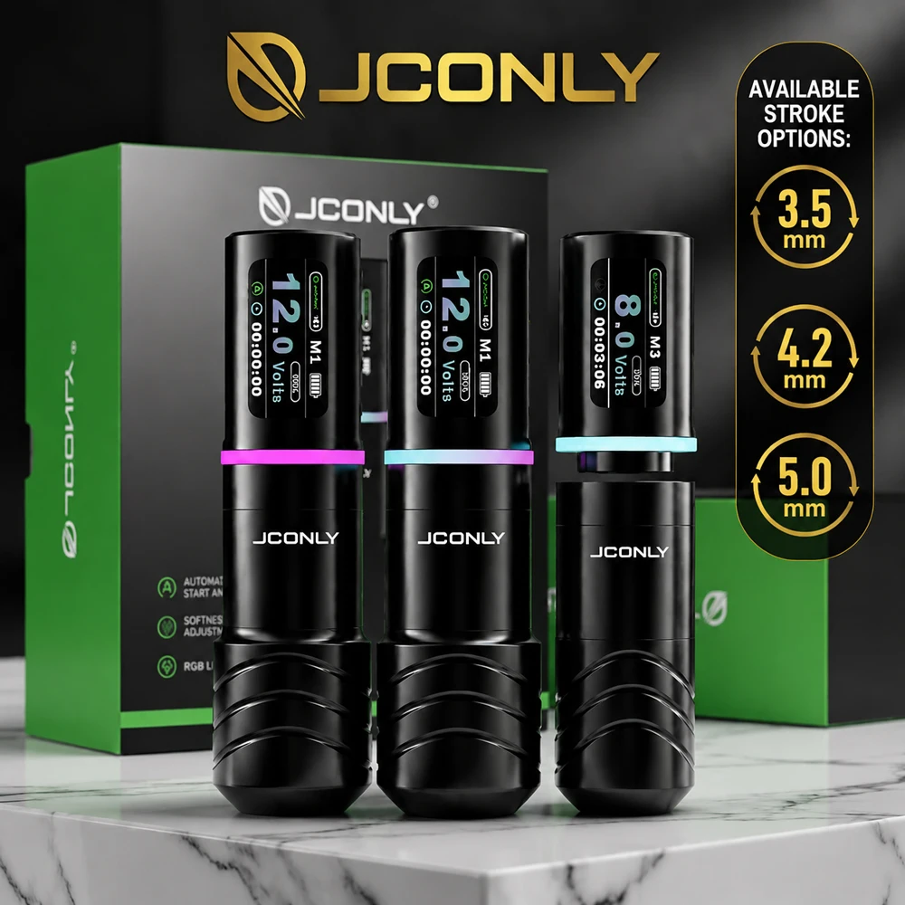 JCONLY R4 Wireless Tattoo Machine Pen EPOCH Wirerless Tattoo Pen LED Digital Display with 2 Battery for Tattoo Artists Supplies
JCONLY R4 Wireless Tattoo Machine Pen EPOCH Wirerless Tattoo Pen LED Digital Display with 2 Battery for Tattoo Artists Supplies