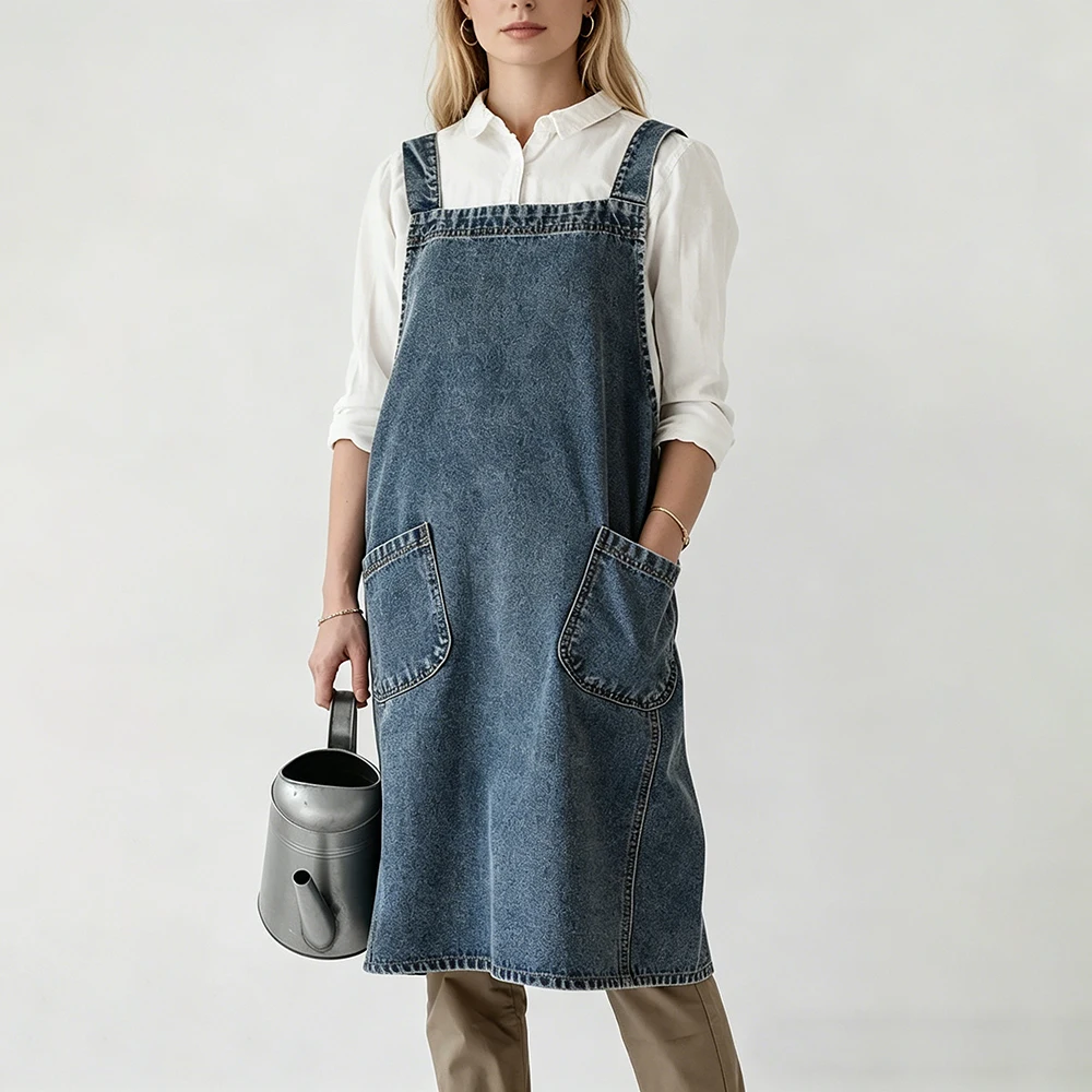 Denim Apron Cooking Kitchen for Women Men Gardening Smock Aprons Coffee Baking Shop Workwear Household Cleaning Accessories
Denim Apron Cooking Kitchen for Women Men Gardening Smock Aprons Coffee Baking Shop Workwear Household Cleaning Accessories