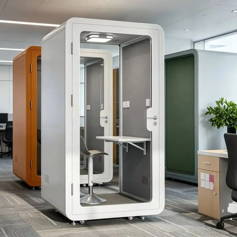 High Quality Movable Silence Booth for Video Conference Interview Remote Worker Work From Home Employee Phone Call Booth
High Quality Movable Silence Booth for Video Conference Interview Remote Worker Work From Home Employee Phone Call Booth