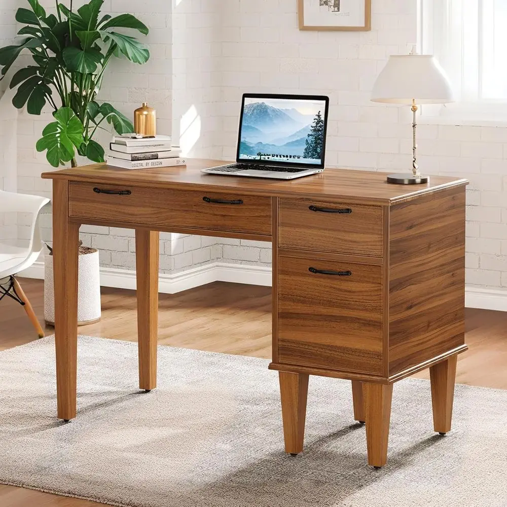 Ergonomic 3-Drawer Computer Desk, 47 Office Desk with Ample Storage, Suitable for Home, Bedroom, Study Rooms in Brown
Ergonomic 3-Drawer Computer Desk, 47 Office Desk with Ample Storage, Suitable for Home, Bedroom, Study Rooms in Brown