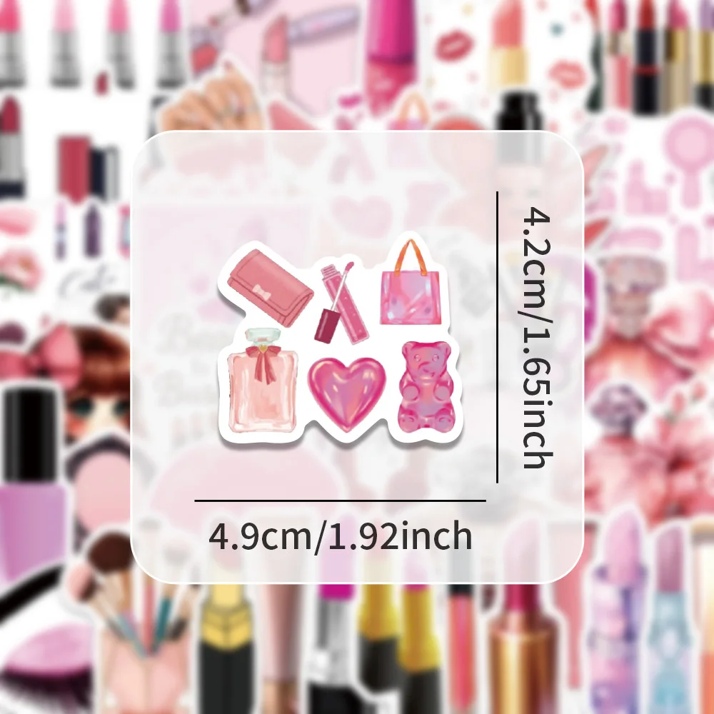 54PCS Pink Cosmetics Stickers Cartoon Style Lipstick Perfume Graffiti Decoration Luggage Notebook Waterproof Stickers Kids Toy
54PCS Pink Cosmetics Stickers Cartoon Style Lipstick Perfume Graffiti Decoration Luggage Notebook Waterproof Stickers Kids Toy