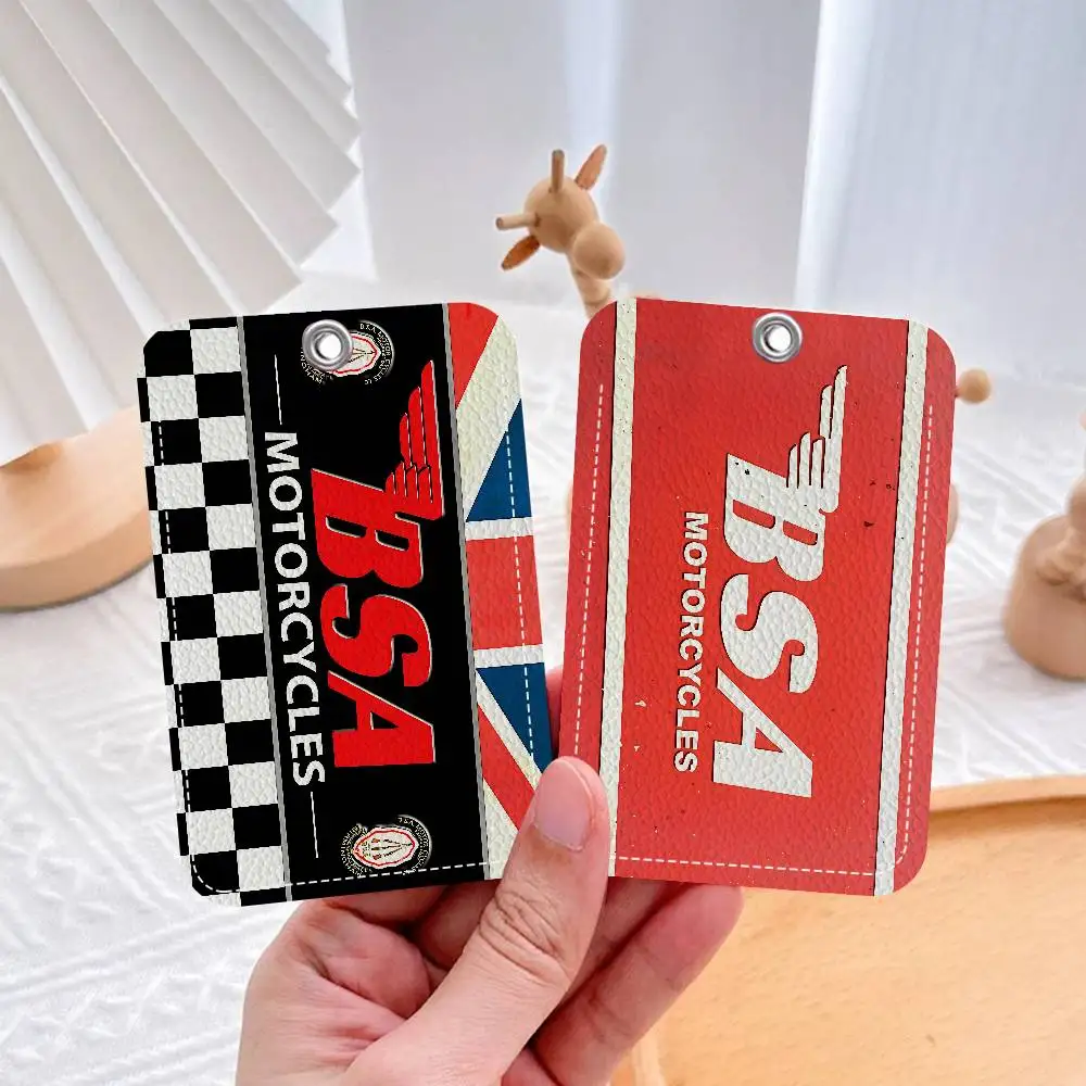 BSA Retrofit Motorcycle 1Pc Access Card Case Leather Card Holder Keychain Key Ring Door Access Tags ID Card Case Keychain
BSA Retrofit Motorcycle 1Pc Access Card Case Leather Card Holder Keychain Key Ring Door Access Tags ID Card Case Keychain