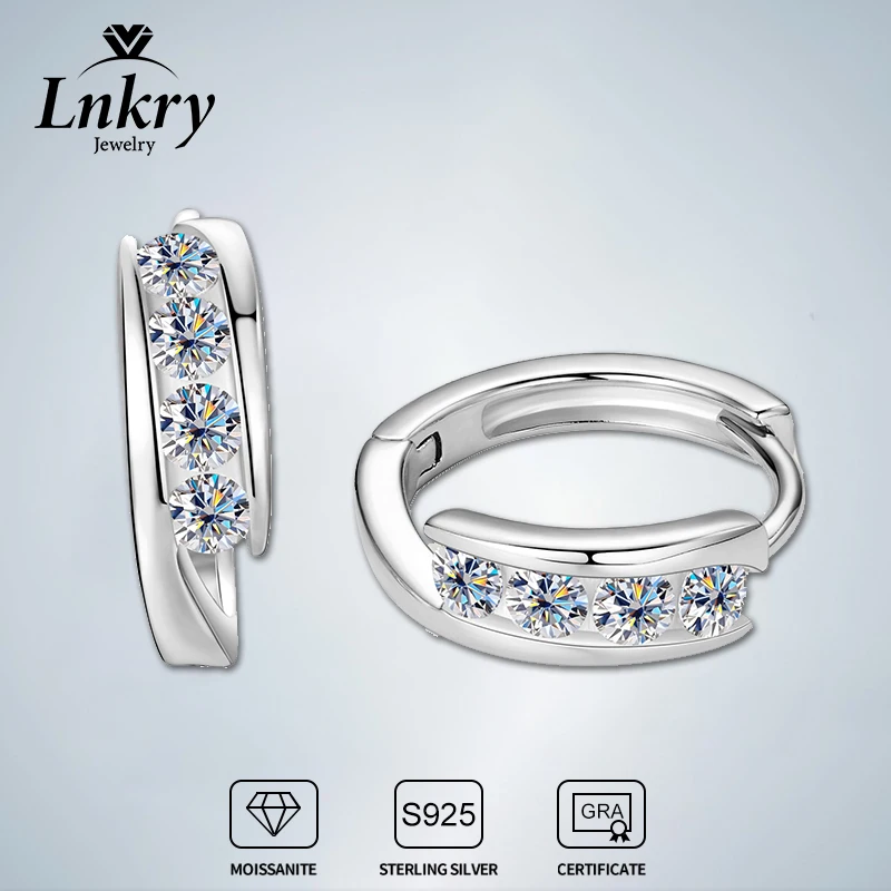 Lnkry Certified GRA 0.48CTTW Moissanite Hoop Earring oorbellen zilver 925 Sterling Silver Circel Earring For Women Jewelry Gift
Lnkry Certified GRA 0.48CTTW Moissanite Hoop Earring oorbellen zilver 925 Sterling Silver Circel Earring For Women Jewelry Gift