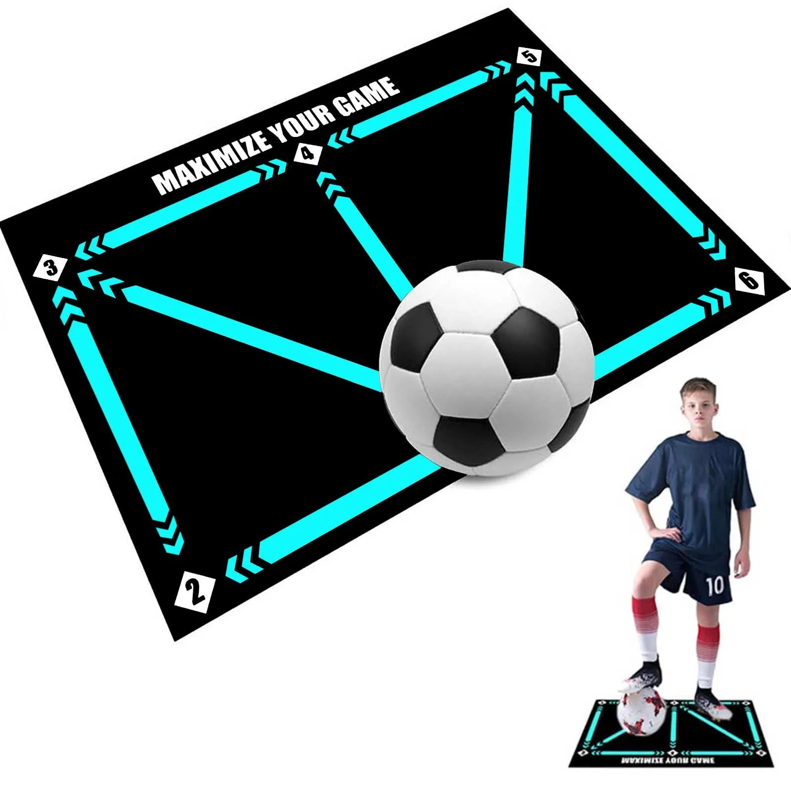 1pc Foldable Football Training Mat Durable PVC Non Slip Dribble Training Mat for Kids Adults Indoor Outdoor Football Training
1pc Foldable Football Training Mat Durable PVC Non Slip Dribble Training Mat for Kids Adults Indoor Outdoor Football Training