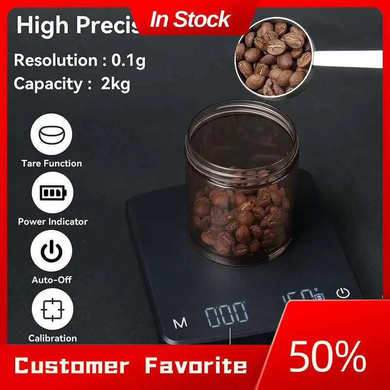 AT03 Top Coffee Scale With Timer, 0.1 G ABS With Automatic Timer Tare Function For Espresso, Waterproof, Rechargeable
AT03 Top Coffee Scale With Timer, 0.1 G ABS With Automatic Timer Tare Function For Espresso, Waterproof, Rechargeable
