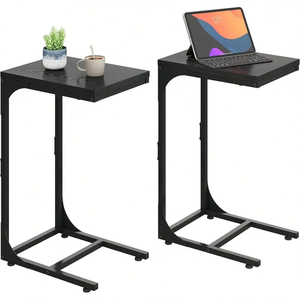 C Shaped End Table, Small Couch Side Tables With Metal Frame That Slide Under, Sofa Table TV Tray For Living Room, Bedroom, Rus
C Shaped End Table, Small Couch Side Tables With Metal Frame That Slide Under, Sofa Table TV Tray For Living Room, Bedroom, Rus