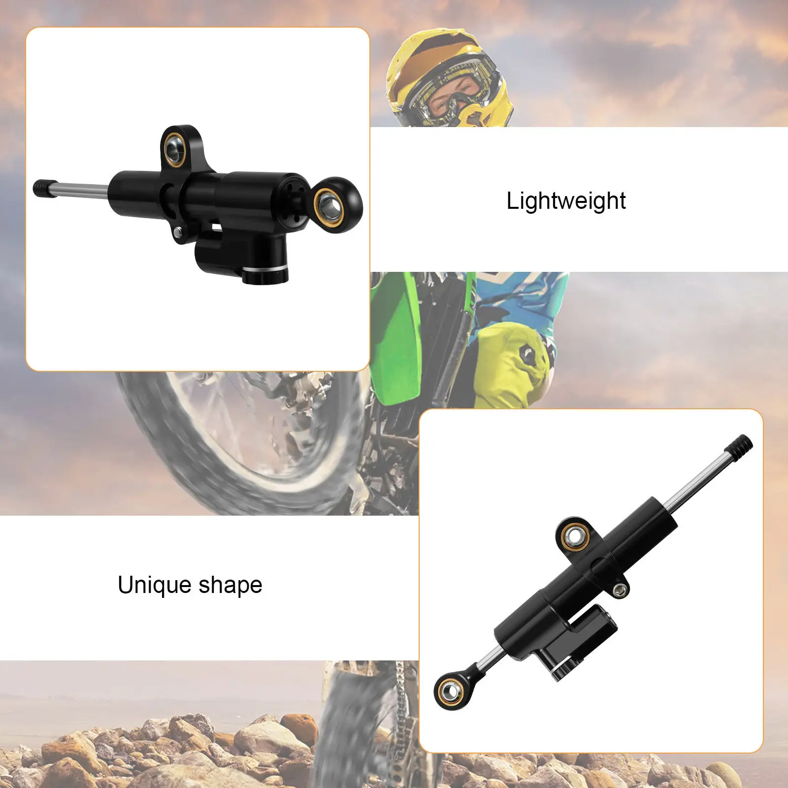 1Pcs Motorcycle Steering Damper Aluminum Alloy Anodized Directional Stabilizer Speed Sensitive Damping System Easy Install
1Pcs Motorcycle Steering Damper Aluminum Alloy Anodized Directional Stabilizer Speed Sensitive Damping System Easy Install