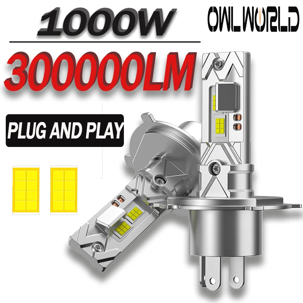 2 PCS H4 LED Headlight Bulbs 1000W Chip Super Brighter High Power Waterproof Auto Headlamp Car Driving Lights Replacement
2 PCS H4 LED Headlight Bulbs 1000W Chip Super Brighter High Power Waterproof Auto Headlamp Car Driving Lights Replacement