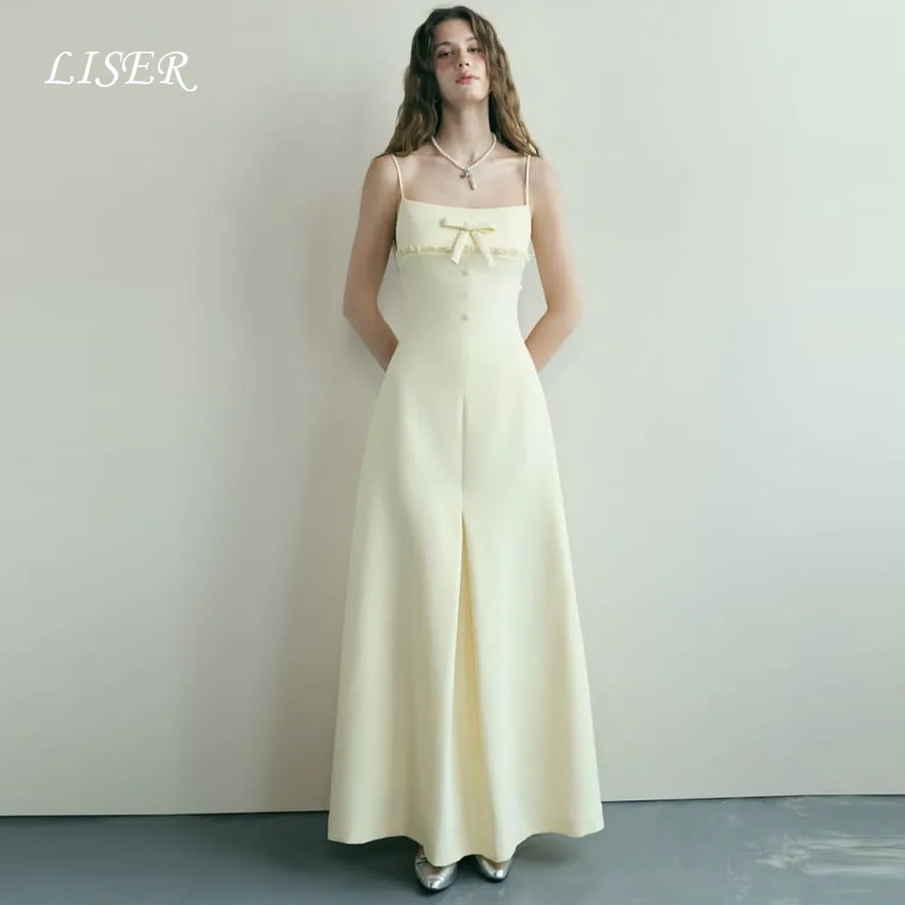 Liser Backless Yellow Ribbon A-Line Evening Dresses Silk Satin Elegant Prom Dresses 저녁 드레스 Customized Corset Formal Party Dress
Liser Backless Yellow Ribbon A-Line Evening Dresses Silk Satin Elegant Prom Dresses 저녁 드레스 Customized Corset Formal Party Dress