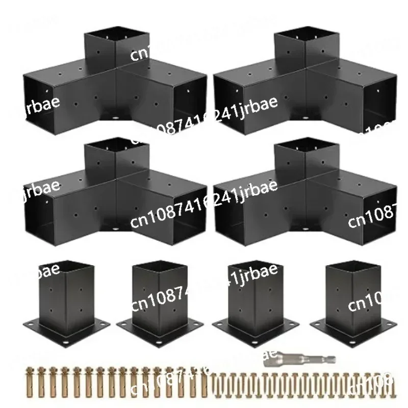 Heavy Alloy Steel Pergola Kit with 3-Way Brackets for 4"x 4" (Actual 3.6" X 3.6") Lumber,DIY Pergola Brackets Suitable fPergolas
Heavy Alloy Steel Pergola Kit with 3-Way Brackets for 4"x 4" (Actual 3.6" X 3.6") Lumber,DIY Pergola Brackets Suitable fPergolas