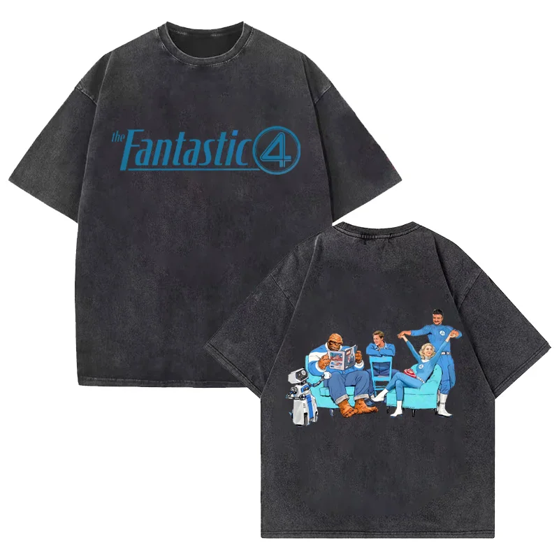 The Fantastic Four First Steps Hot Graphic O-Neck T shirt Men Women Vintage Washed Hip Hop harajuku short sleeve Cotton clothing
The Fantastic Four First Steps Hot Graphic O-Neck T shirt Men Women Vintage Washed Hip Hop harajuku short sleeve Cotton clothing