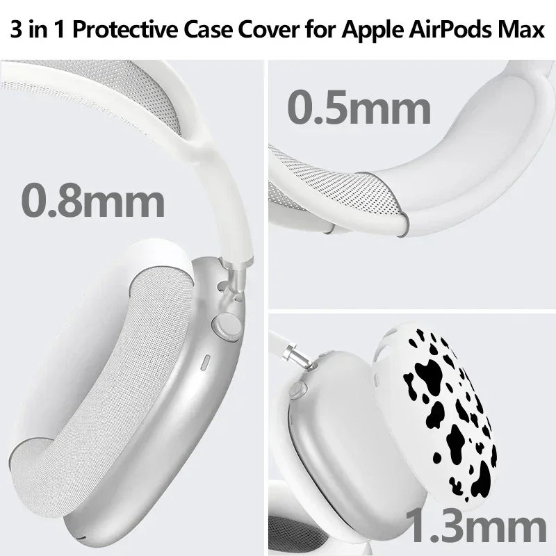 NUNUVV 3 in 1 Cow pattern Earphone Silicone Protective Case For Apple AirPods Max 1/2 Earphone earphone Anti-collision ,
NUNUVV 3 in 1 Cow pattern Earphone Silicone Protective Case For Apple AirPods Max 1/2 Earphone earphone Anti-collision ,