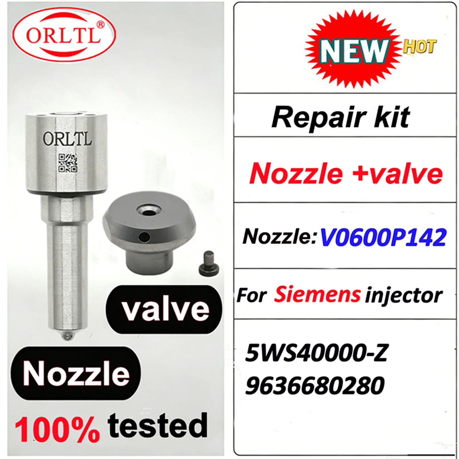 New Injector Repair kits V0600P142 Nozzle +valve For SIEMENS Piezo Injector 5WS40000 Z 9636680280 9652173680 ORLTL
New Injector Repair kits V0600P142 Nozzle +valve For SIEMENS Piezo Injector 5WS40000 Z 9636680280 9652173680 ORLTL