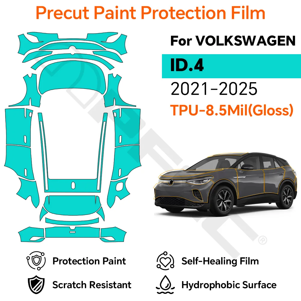 9Mil TPU For Volkswagen ID.4 2021-2025 Full Car High Gloss Precut Paint Protection Film Scratch-Resistant Car Accessories
9Mil TPU For Volkswagen ID.4 2021-2025 Full Car High Gloss Precut Paint Protection Film Scratch-Resistant Car Accessories
