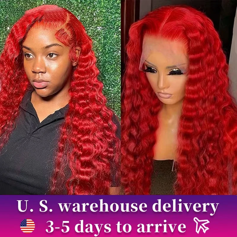 36 Inch 210% Density Lace Frontal Wigs For Women Red Color Deep Wave Frontal Wig Body Wave 13X6 HD Lace Front Human Hair WIg
36 Inch 210% Density Lace Frontal Wigs For Women Red Color Deep Wave Frontal Wig Body Wave 13X6 HD Lace Front Human Hair WIg