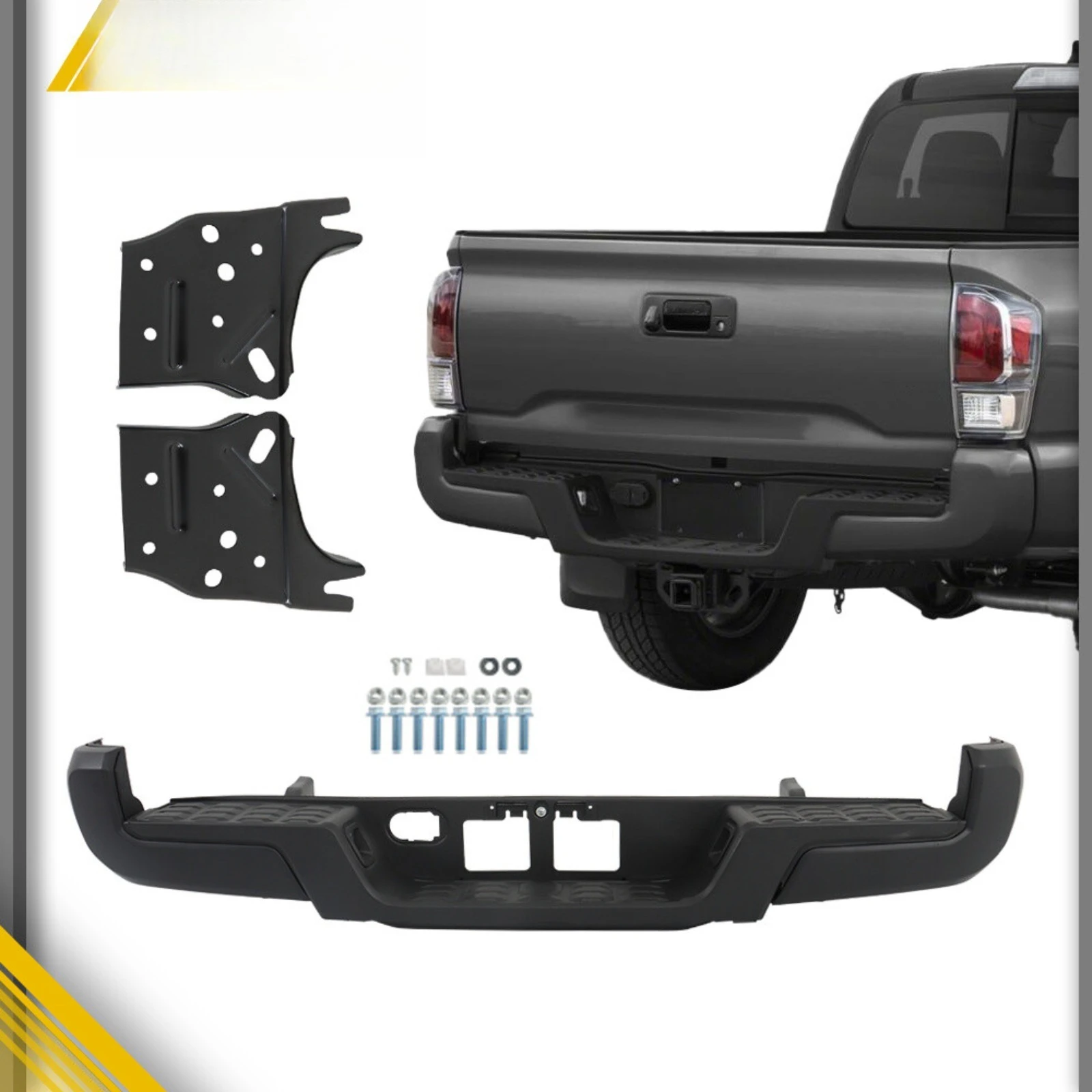 Rear Step Bumper Powdercoated Black For Toyota Tacoma 2016-2023 W/o Sensor Holes
Rear Step Bumper Powdercoated Black For Toyota Tacoma 2016-2023 W/o Sensor Holes