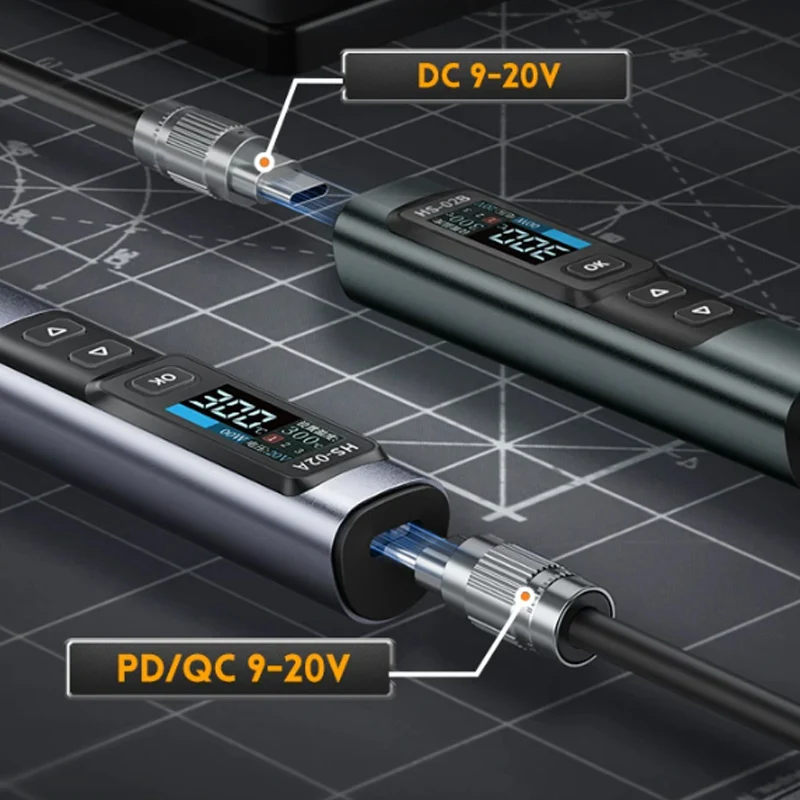 HS-02 intelligent soldering iron 100W portable adjustable constant temperature soldering pen for home repair welding
HS-02 intelligent soldering iron 100W portable adjustable constant temperature soldering pen for home repair welding