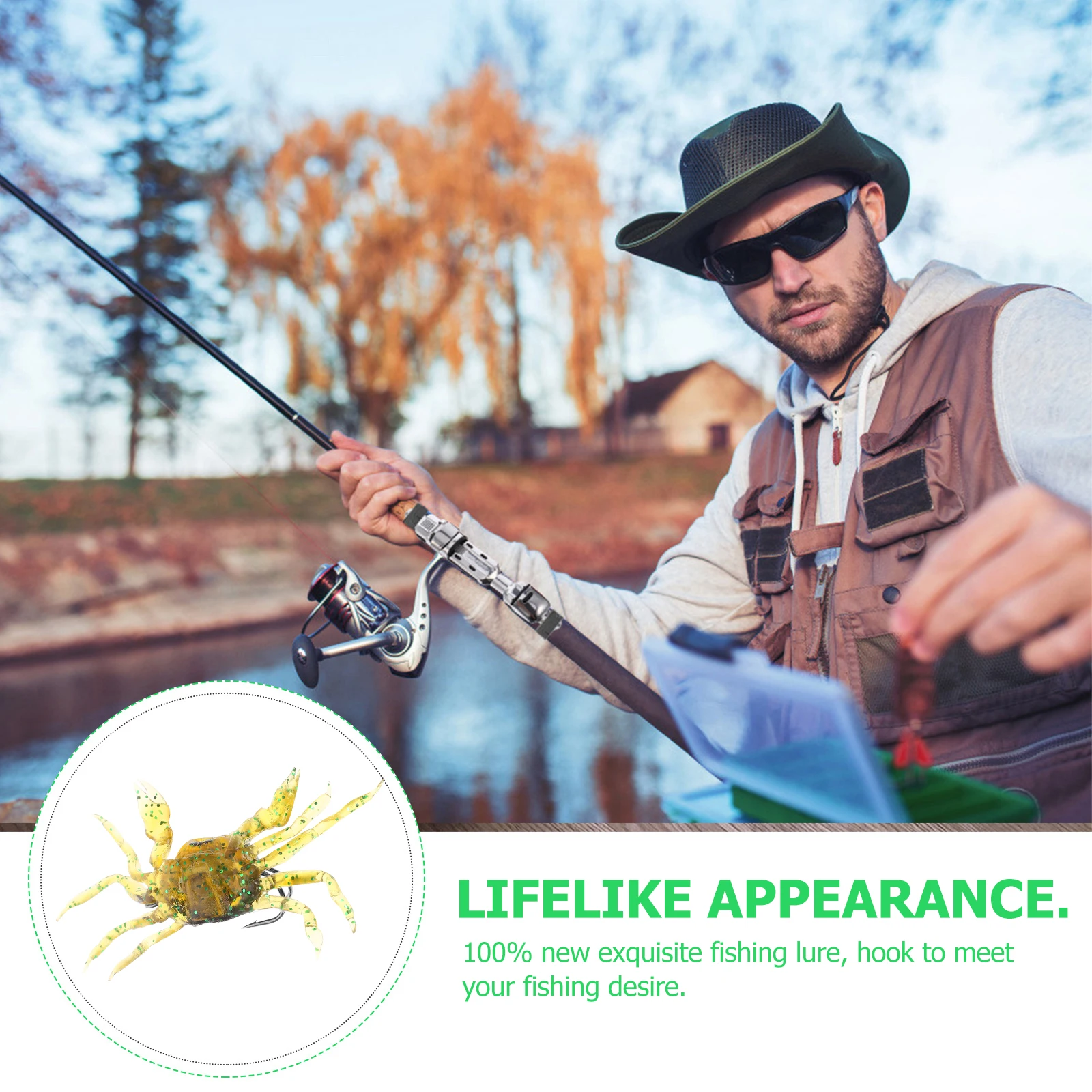 Crab Lure Realistic Fishing Bait Hook Lifelike Bright Artificial Baits Crab Lures Exquisite Design Attract Fish
Crab Lure Realistic Fishing Bait Hook Lifelike Bright Artificial Baits Crab Lures Exquisite Design Attract Fish