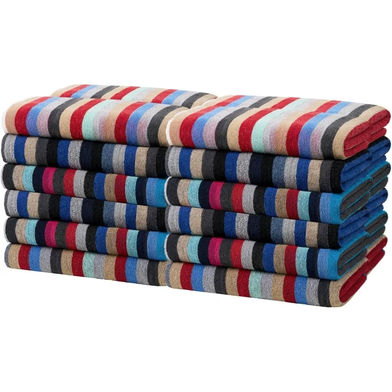 Kaufman Colored Classic Multi-Color Stripe Towel - Oversized Towel for Beach & Pool - Soft & Absorbent Towels for Versatile Use
Kaufman Colored Classic Multi-Color Stripe Towel - Oversized Towel for Beach & Pool - Soft & Absorbent Towels for Versatile Use