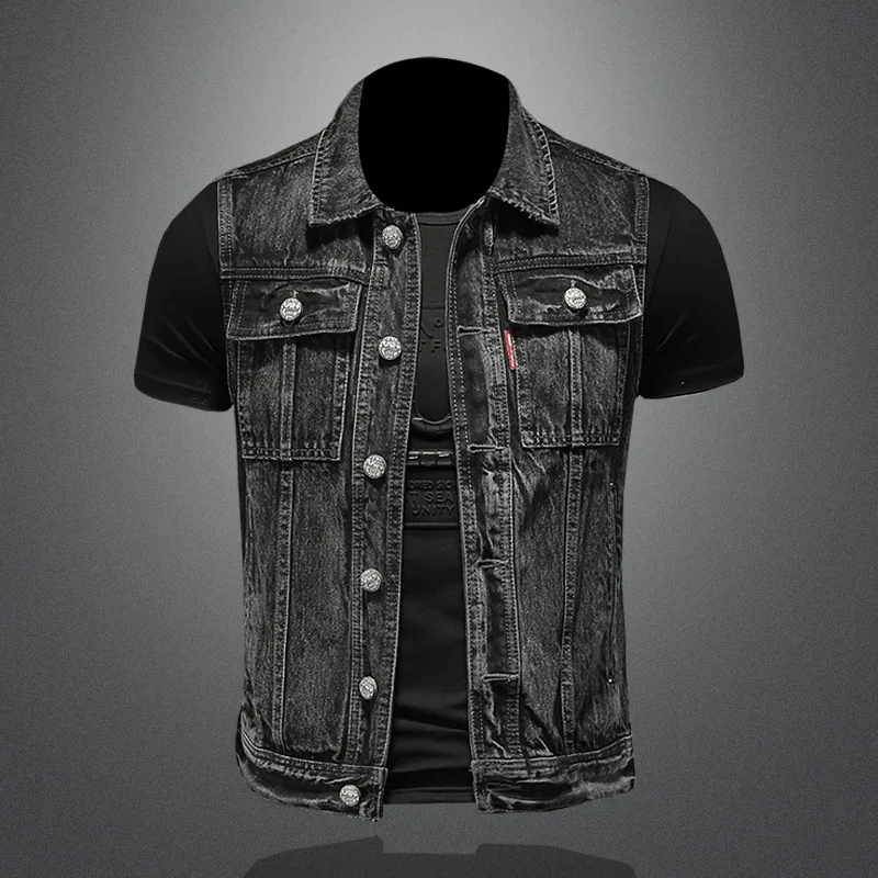 2024 New European Style Retro Cowboy Vest Men's Casual Large Denim Camback Sleeveless Tank Top
2024 New European Style Retro Cowboy Vest Men's Casual Large Denim Camback Sleeveless Tank Top