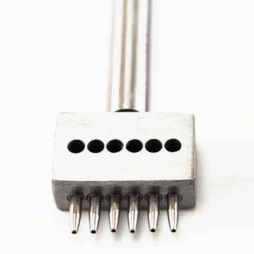 2/4/6 Prong Hole 4mm Leather Spacing Hole Tool 1 Hole Diameter Punch Tools Round Row Punch Drilling Tools Leather Craft
2/4/6 Prong Hole 4mm Leather Spacing Hole Tool 1 Hole Diameter Punch Tools Round Row Punch Drilling Tools Leather Craft